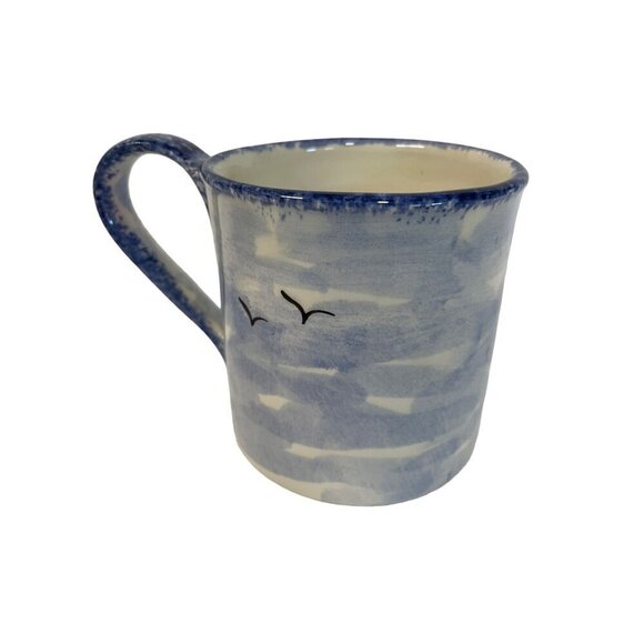 NOLA WATKINS Cape Cod Lighthouse Ceramic Mug 12oz Nautical Sea Gulls Beach - Picture 3 of 5